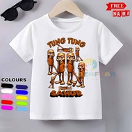(FREE NAME) CHILDREN'S T-SHIRTS TUNG TUNG SAHUR CHILDREN'S TUNG TUNG TUNG SAHUR