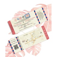 Wedding Invitation - Boarding Pass sesion 2 Glossy by Blueprint