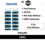 [100% ORIGINAL] PHILIPS LR41 AG3 V3GA 392 LR736 377 SR41W CX42 miniature coin cell button battery ba
