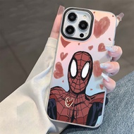 Cartoon superhero round border iphone case x xs for iphone Mini 12 Plus plus xsmax 11 xr 14 13 15 6 