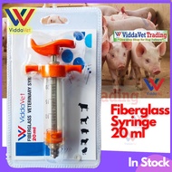 Davsaic 20mL Orange Fiberglass syringe 20cc syringe for pig syringe 20ml syringe 20cc for pigs