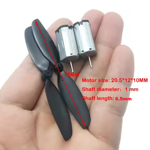 2PCS N30 3V-4.2V 40000RPM Micro DC Motor high-speed with 75MM Black Red Propeller CW CCW Model Airpl