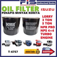 FIS Oil Filter Isuzu Lorry Perkasa NPR PRO NPS 4X4 ELF 4X4 TURBO ENGINE Hicom O-6757 Penapis Minyak 
