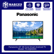 Panasonic 43" 4K Core Smart Android TV TH-43JX600X