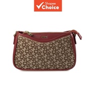 DKNY Luxury Embossed Monogram Crossbody Bag for Women, Vintage Designer Style Shoulder Bag, Perfect 