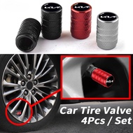 4pcs KIA Car Tire Valve Caps Alloy Car Wheel Tire Valves Tyre Stem Air Caps Cover Tyre Nut For KIA E