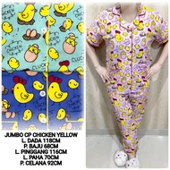 SETELAN PIYAMA WANITA IMPORT JUMBO CP CHICKEN LD118CM BUMIL BUSUI