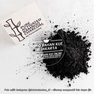 Pure Charcoal Powder 50gr Bubuk Arang Bambu warna Hitam untuk makanan