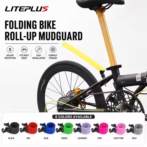 Roll Up Retractable Folding Bike Mudguard Portable Bicycle Fender Set for Dahon Fnhon Bike Extension