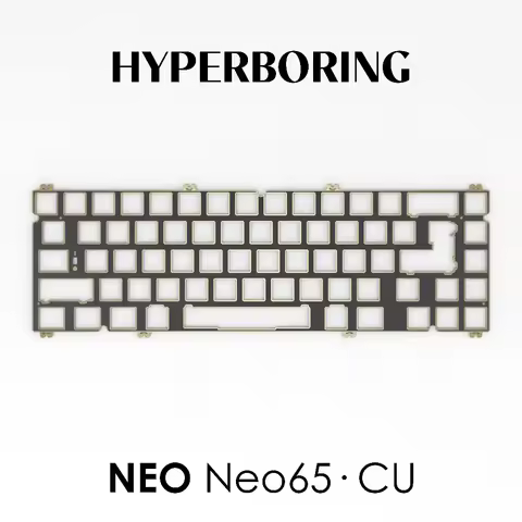 HYPERBORING Neo65 CU Keyboard Plate Custom PP PC FR4 Aluminum Red Copper Brass Plate Mechanical Keyb
