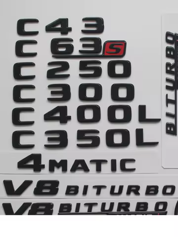 Black Emblem for Mercedes Benz C32 C43 C55 C63 AMG C180 C200 C220 C230 C240 C250 C280 C300 C320 C350