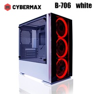 YGT Black PC Case Gaming Computer Case Tempered Glass MATX Desktop Case