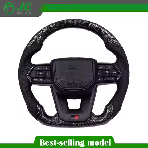 Carbon Fiber & Leather Sport Steering Wheel for Toyota Corolla Hilux Fortuner LC250 300 Land Cruiser