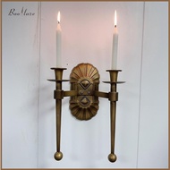 Wall Candle Sconce Holder Taper Candle Holder Antique Type Bathroom Stand for Farmhouse Fireplace Pa