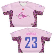 JERSEY GIRLY CROP TOP LEOPHARD PINK 23