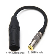 HIFI Male 4 Pin XLR Balance To 3.5mm 2.5mm 6.35mm 4.4mm Female Audio Cable DAC Stage 4 Core XLR Head