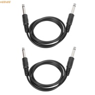 KEENEMY 2PCS 6.35mm To 6.35mm Single-channel, 3.3ft Flexible Guitar Instrument Cable, Low Loss Plug 