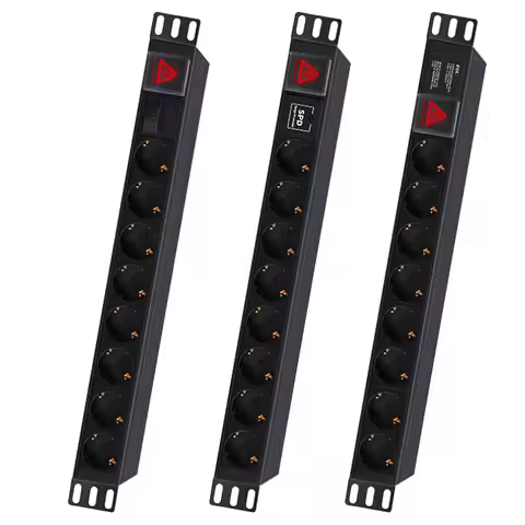 PDU Power Strip 8 Socket Plug with Switch 2M Cable Extension Socket For Rack 19 " 1U Network Cabinet