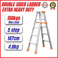 EXTRA HEAVY DUTY 5 Step (150kgs Max Load) Double Sided Aluminium Ladder (Exploit) /Tangga Heavy Duty