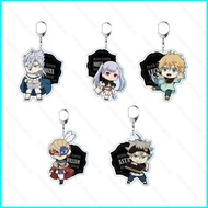 HT2 Black Clover Anime Keychain Acrylic bag Pandant Keyring Fashion Key Chain Asta Noell Silva 6cm c