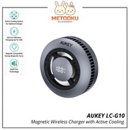 AUKEY LC-G10 Wireless Charger 15W Magnetic Gaming Qi2 With Active Cooling Fan Cooler