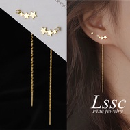 LSSC Star Earrings for Women Anting Telinga Emas Anti Karat Wanita Subang Titanium Asli Ori