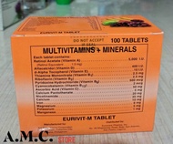 Eurivit -M -  (Multivitamins + Minerals) - 100 Tablets