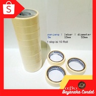 Jual Solasi Kertas Masking Tape Kecil Ukuran 3/4 inch 15mm Diameter
