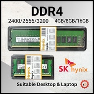 [Local Stock] SK Hynix DDR4 2400Mhz 2666Mhz 3200Mhz 4GB 8GB 16GB Desktop Laptop RAM