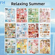 FENGHA DIY Scrapbook Stickers, Cut Film Coil Cartoon Style 3D Sticker Book, Gift Collage Material Wi