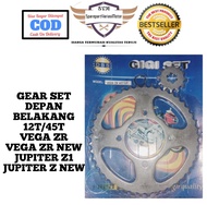 GEAR GIR SET GEAR DEPAN BELAKANG VEGA ZR JUPITER Z NEW JUPITER Z1 50T 45T 40T
