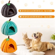 (FOJV) Pumpkin Cat Bed Cat Beds for Indoor Cats Pumpkin Shape Cat Cave BedCat Tent with Removable Cu