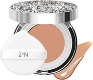 2aN Gleaming Tension Cushion Foundation Pact, Korean Cushion Foundation Makeup, Lightweight & Builda