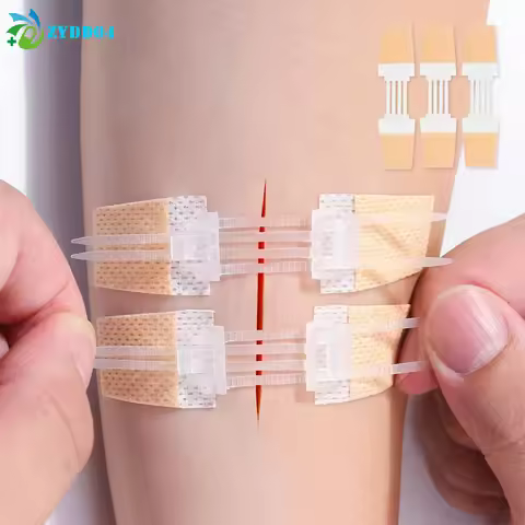 ●Zipper Band-aid Painless Wound Closure Patch Suture-free Wound Dressing Patches Zip Suture Reducer 