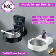 Asbak Stainless Portabel Tempel Dinding Ashtray Toilet Unik Asbak Gantung Waterproof