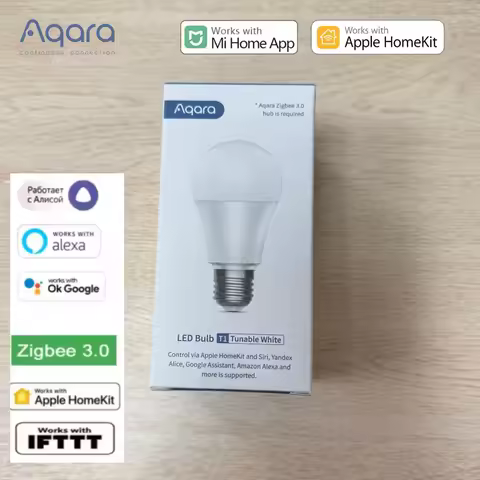Aqara Smart LED Bulb T1 Global Zigbee 3.0 E27 220-240V 6500K Adjustable Brightness Color Temp For Ho