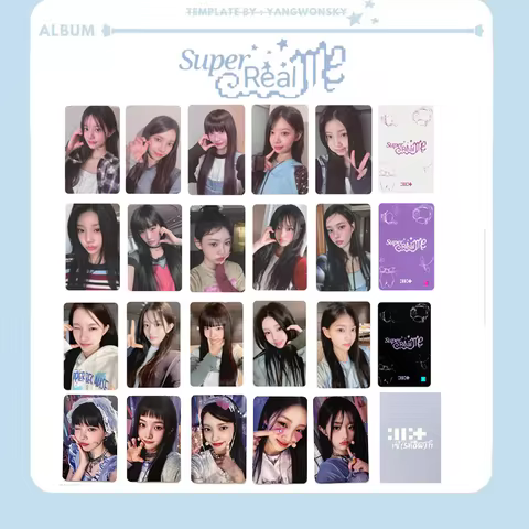 KPOP ILLIT Debut Album "Super Real Me" Card MOKA IROHA WONHEE M2 Special Live Broadcast Photo Cards 