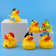 [Ready Stock]6pcs Bath Toys Little Yellow Duck Buccaneer-style Yellow Duck, Buccaneer-style Yellow D