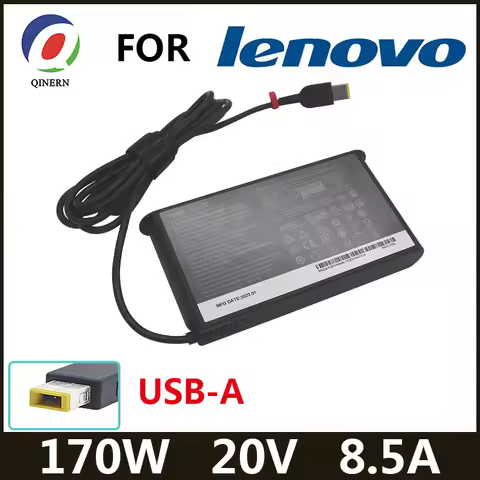 20V 8.5A 170W AC Power Adapter for Lenovo Laptop Charger Legion 5 Y7000P Y720-15 P50 P51 P70 P71 T44