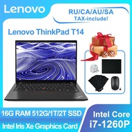 Lenovo Thinkpad T14แล็ปท็อป I7 12Th เจนเนอร์-1260P Intel Iris Xe 16GB RAM 512GB/1 Tb/ 2เทราไบต์ SSD 14นิ้วหน้าจอคอมพิวเตอร์โน้ตบุ๊ก2.2K