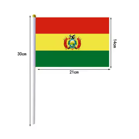 10 Pcs/lot Bolivia Hand Waving Flags 14x21cm Bolivia Flag Wholesale