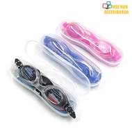 Basic Swimming Goggles 1pc + Container Water Sport Eyewear Protection Gogal Renang C1BRD