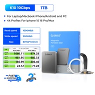 ORICO 1TB Magnetic SSD PD100W Charging 4K ProRes HDR 1000MB/s USB 3.2 Portable External Drive for iP