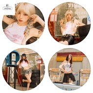 POYFOX Round Brooches, YUQI SHUHUA I SWAY Badge, Simple Mini7 Album Backpack Decor MiYeon (G)I-DLE P