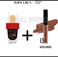 OMBRE IMPLORA LIPCREAM NO 13+  LIPTIN NO 01 /OMBRE VIRAL TIKTOK IMPLORA LIPCREAM HAZELNUDE +  LIPTIN