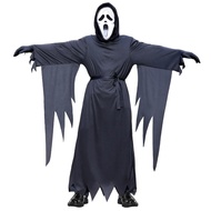 Halloween Scare Ghost Costume Screaming Mask Ghost Clothes Performance Costume Death Performance Cos