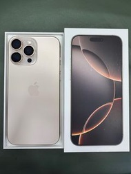 99%New iPhone 16 Pro Max 256GB 沙漠金色 蘋果保養至2026-1-19 電池效能99% 香港行貨 全套有盒有配件 自用首選超值
