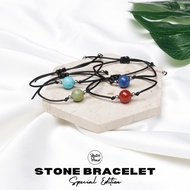 STONE BRACELET (special edition) - Natural Stone BRACELET Stone Simple Rope BRACELET Black Rope BRAC