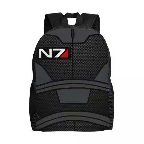 Customized Mass Effect N7 Armor Travel Backpack School Laptop Bookbag Alliance Military Video Game C