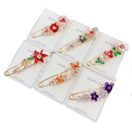 Large Vintage Flower Pins / Brooch - Big Size Brooch (Saree Pin)